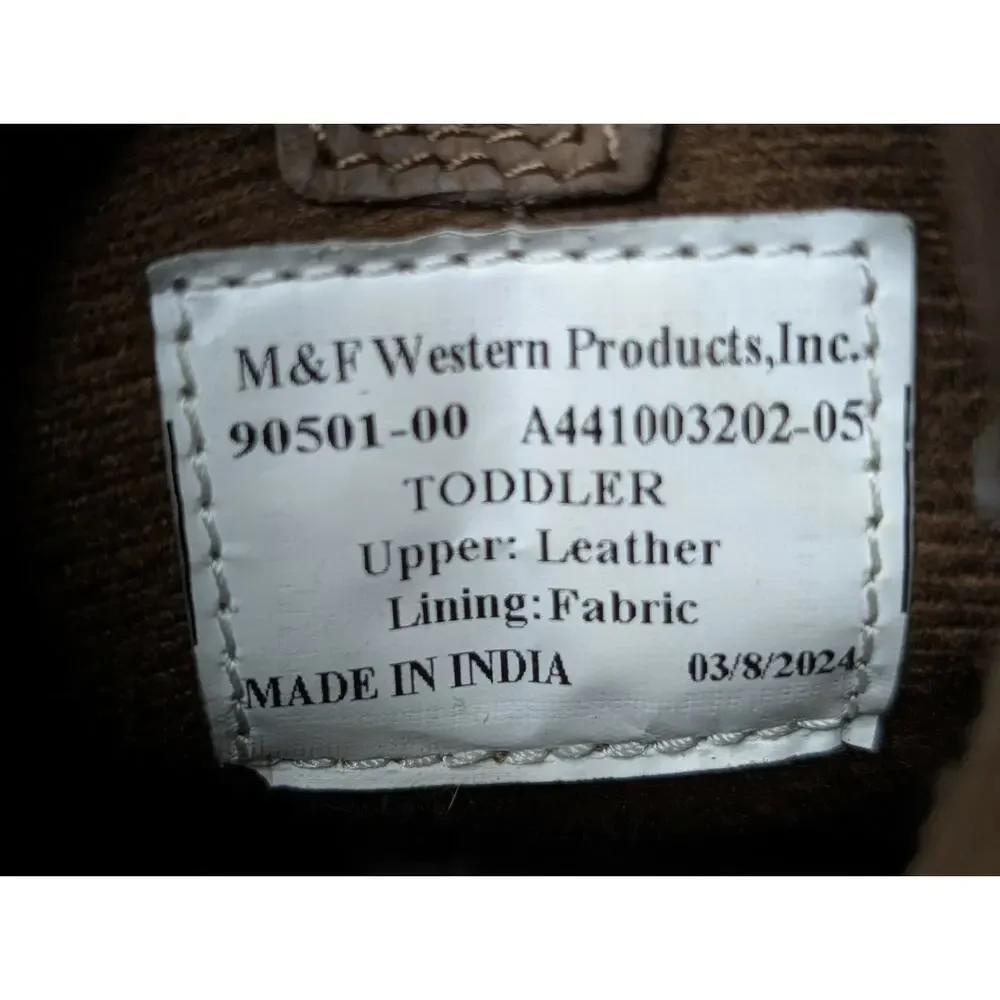 Ariat Kids Earth Rambler Brown Western Cowboy Boots Square Toe Toddler Size 5